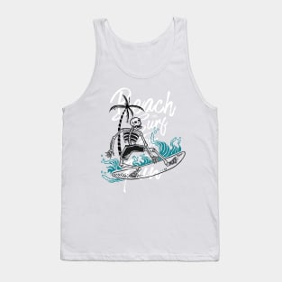 Surfing Skeleton Beach Surf  | California Hawaii Hip Tank Top